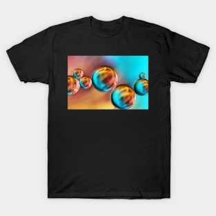 Techno-coloured Bubble Abstract T-Shirt